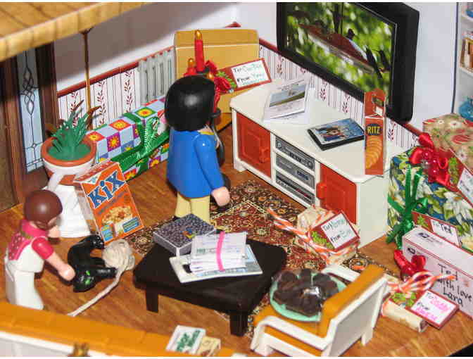 Miniature Christmas Room, Hand made by Sister Carol Crater