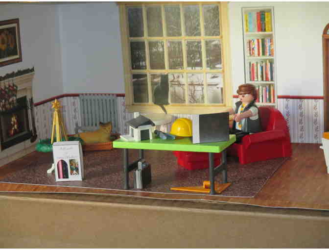 Miniature Christmas Room, Hand made by Sister Carol Crater