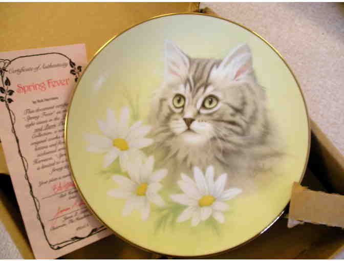 'Spring Fever' Petals and Purrs Collector Plate by Bob Harrison