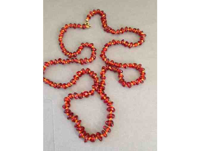 Amber Necklace, Bracelet and Ring