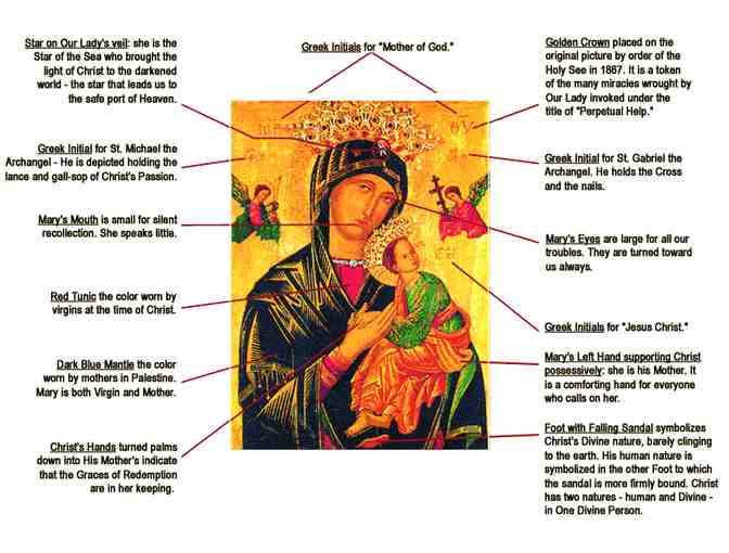 'Our Lady of Perpetual Help' Tile made in Holland