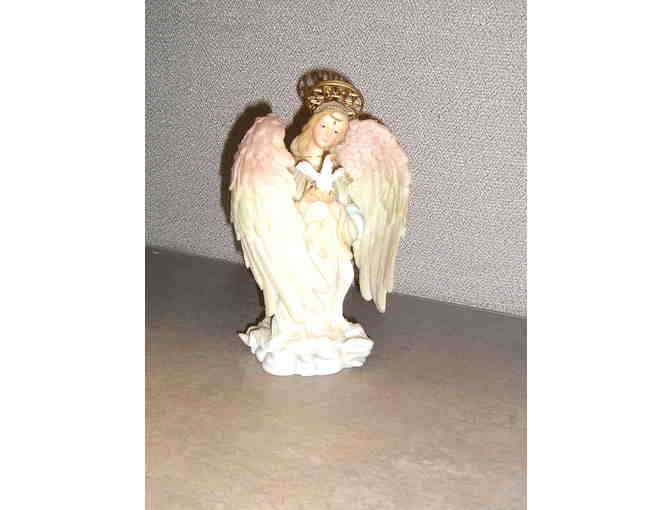 'Christmas Around the World' Angel Figurine 'Serena' with Dove & Movable Wings