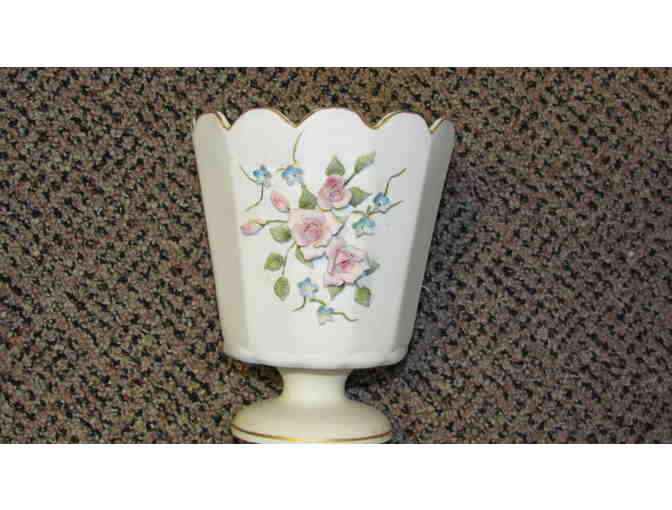 Vintage Lefton china, with Raised Sculpted Flowers, set of four