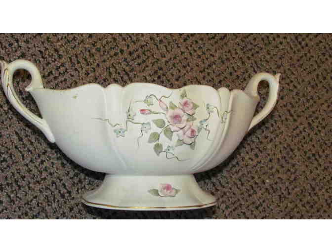 Vintage Lefton china, with Raised Sculpted Flowers, set of four
