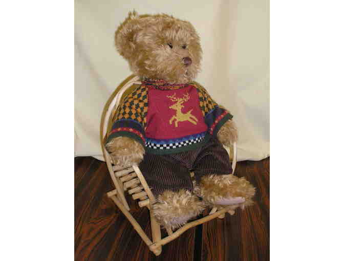 Russ Christmas Teddy Bears and Chair