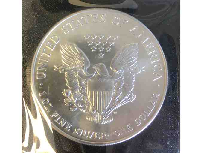 American Eagle Silver One Dollar Coin Colorized Walking Liberty 2000