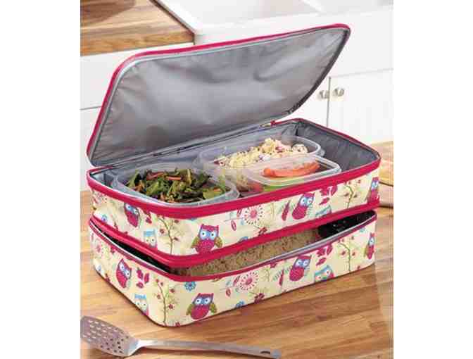 Insulated Stylish Owl Potluck Carrier