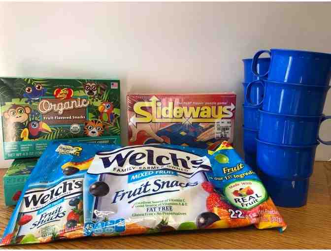 Kids game and snacks package