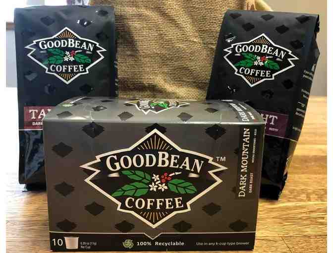 GoodBean dark roast coffee package