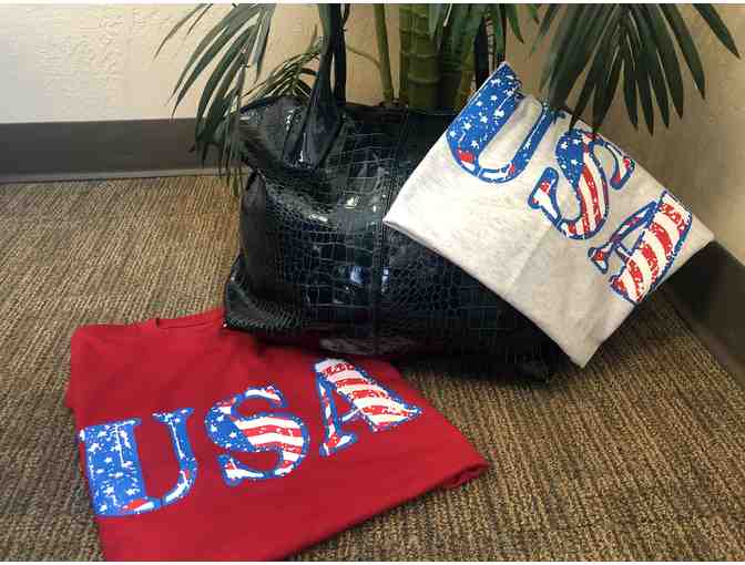 Red or Gray USA T-shirts- Size L