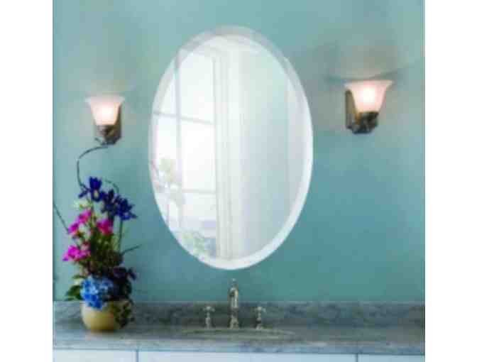 Beveled Oval Mirror from Central Point Glass and Mirror