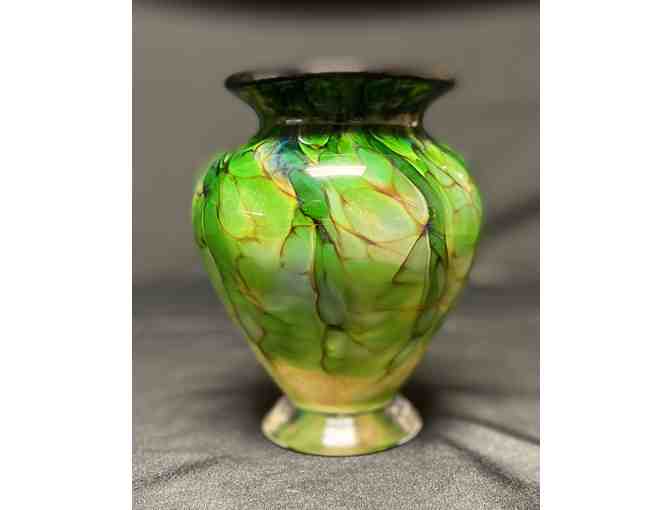 Hand Blown Emerald Glass Vase