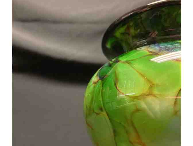 Hand Blown Emerald Glass Vase