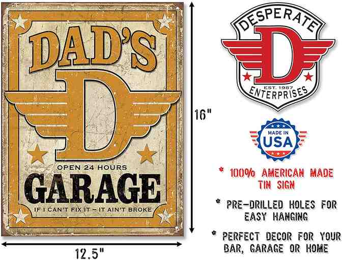 Dad's Garage Tin Sign