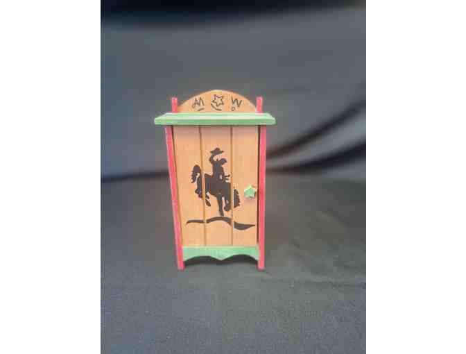 Miniature Wooden Cowboy Dresser