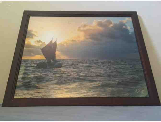 Art: Large Framed Hokule'a Photograph (1 of 2) - Photo 1