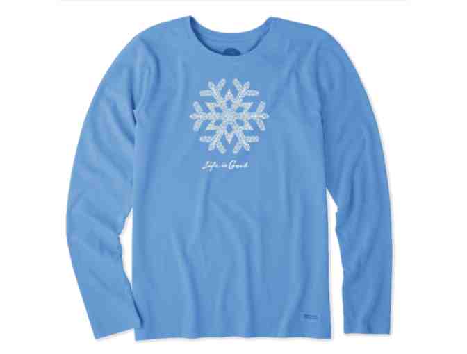 Life is Good Womens Primal Snowflake Long Sleeve Crusher Tee - Photo 1