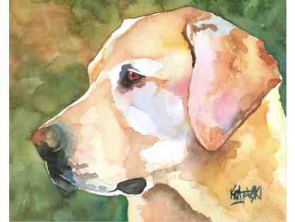 Watercolor Print - Yellow Lab