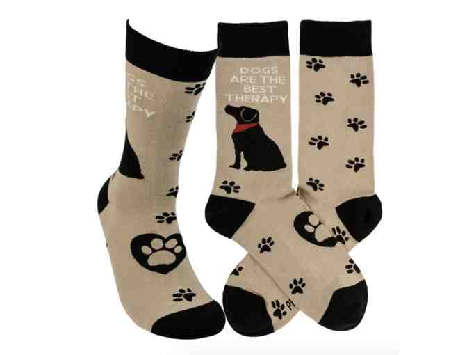 Dogs Are The Best Therapy Socks - Photo 1