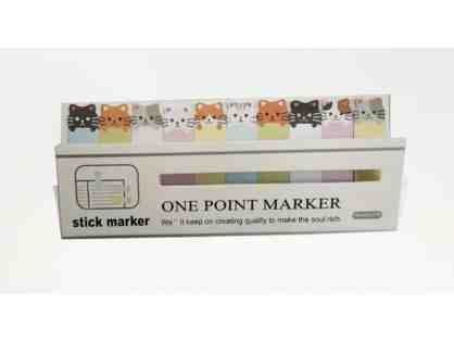 Cat-Themed Sticky Bookmarks, Memo Markers and Flags