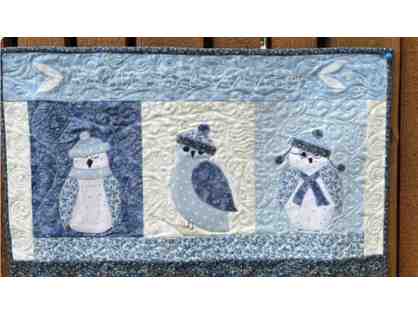 Welcome Winter Appliqued and Embroidered Quilted Wall Hanging