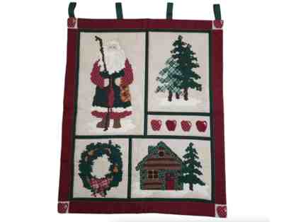Vintage Christmas Quilted Panel Wall Hanging