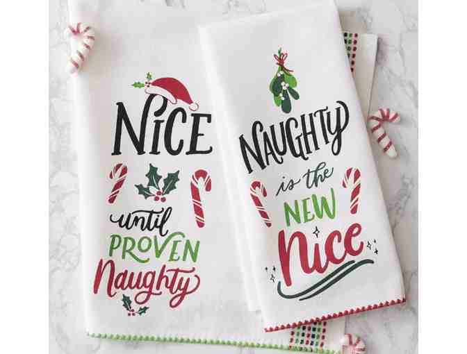 DII Naughty-Nice Holiday Kitchen Towel Set - Photo 1