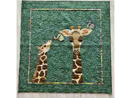 Mom and Baby Giraffe Original Quilted Wallhanging