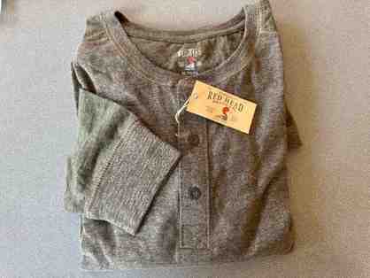 Mens RedHead Gray's Creek Raglan Long-Sleeve Henley - XL