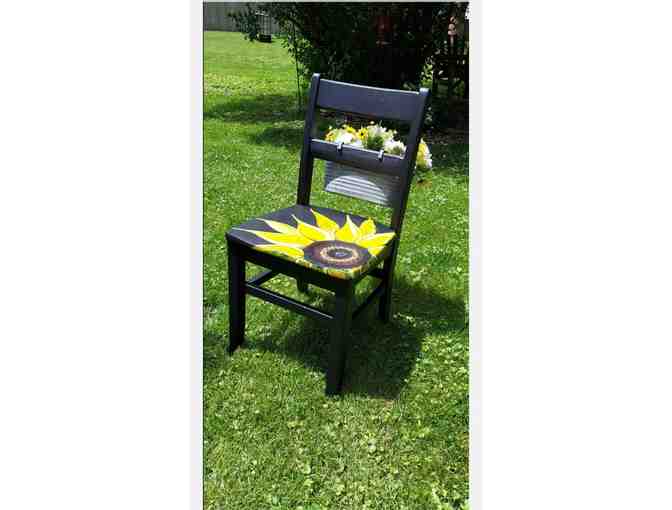 Chair-Wooden; Painted, Decorated