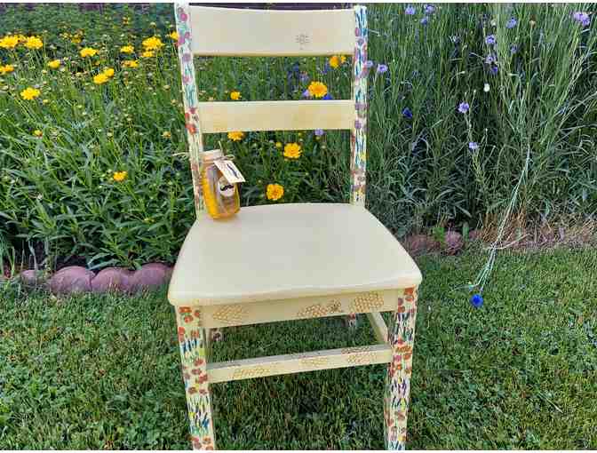 Chair-Wooden: Decorated, Painted