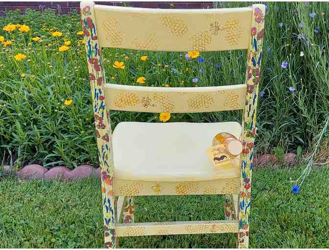 Chair-Wooden: Decorated, Painted