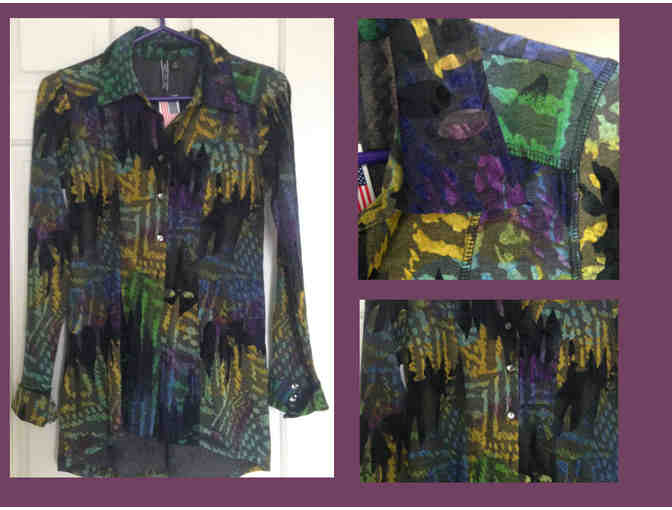 Sno Skins Button Down, High-low Shirt (Size XS)