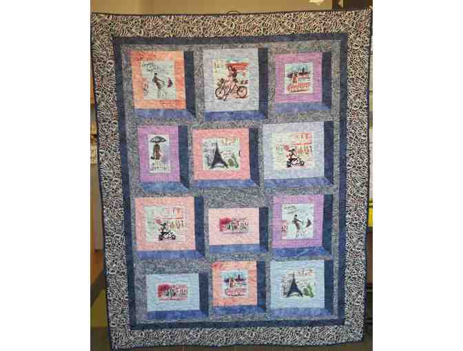 Paris Scenes Quilt: Perfect for a Small Bed or as a Special Throw!