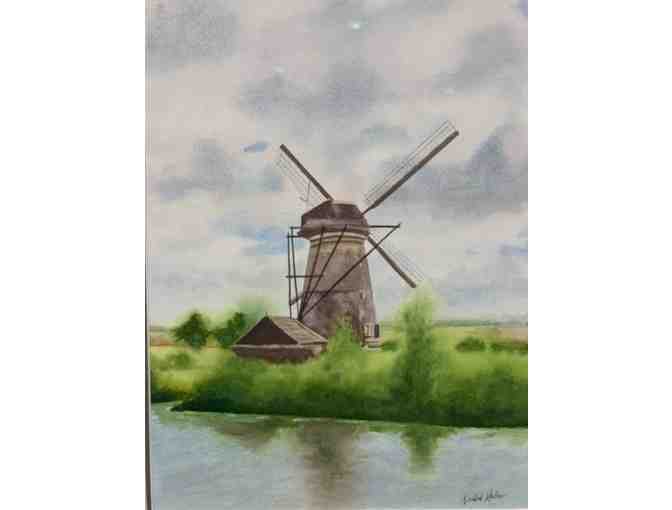 'Holland's Signature' - Framed Watercolor Painting