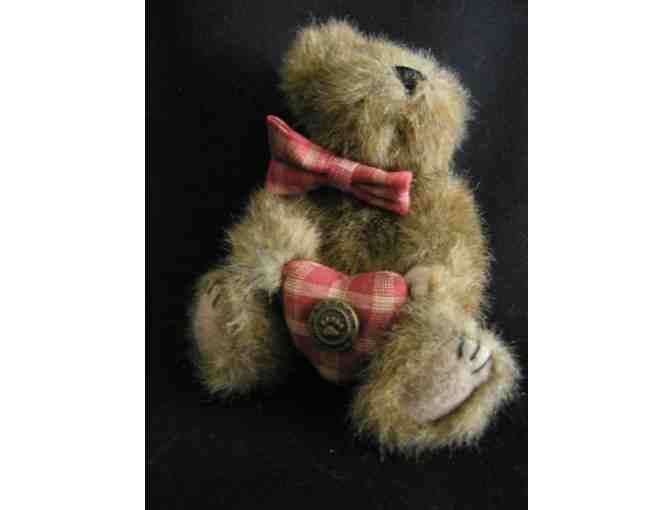 Boyd's Bears - Set of 2 Brown Bear with Red Plaid Dress and Plaid Bowtie- Gently Used