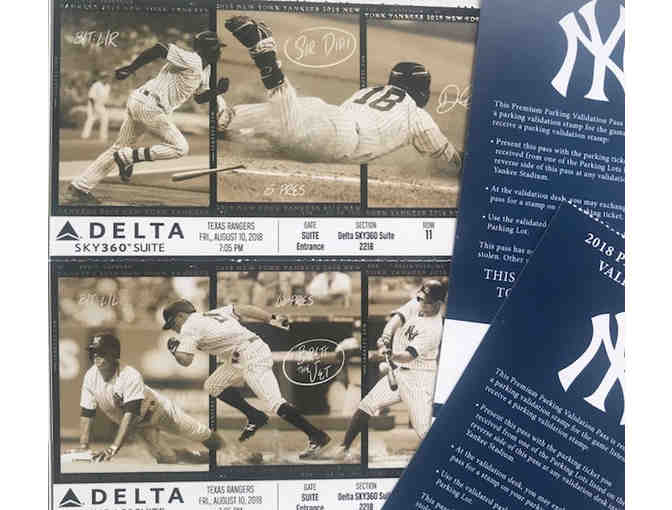 NY Yankees vs the Texas Rangers in the Delta SKY360 Suite! + Autographed David Cone Ball - Photo 1