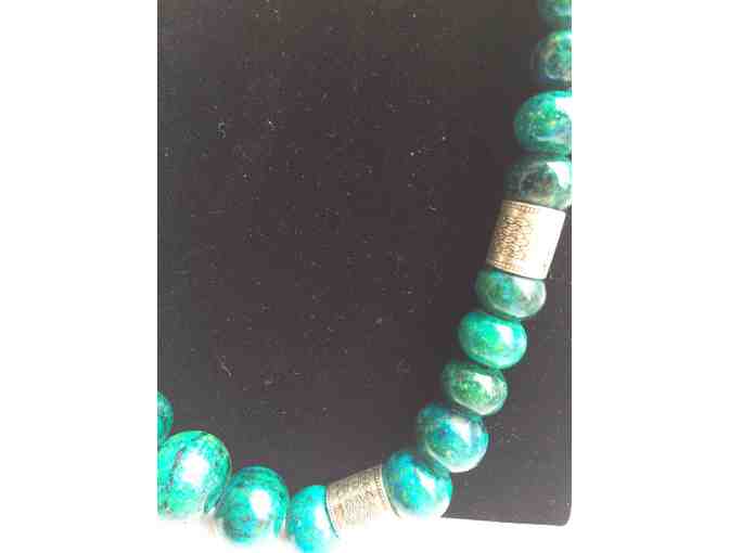 Handmade Green and Silver Necklace