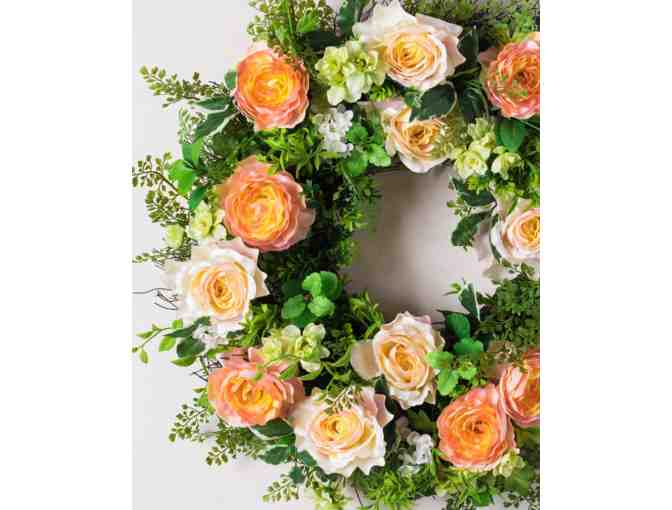 Balsam Hill English Garden Rose Arrangement and Wreath