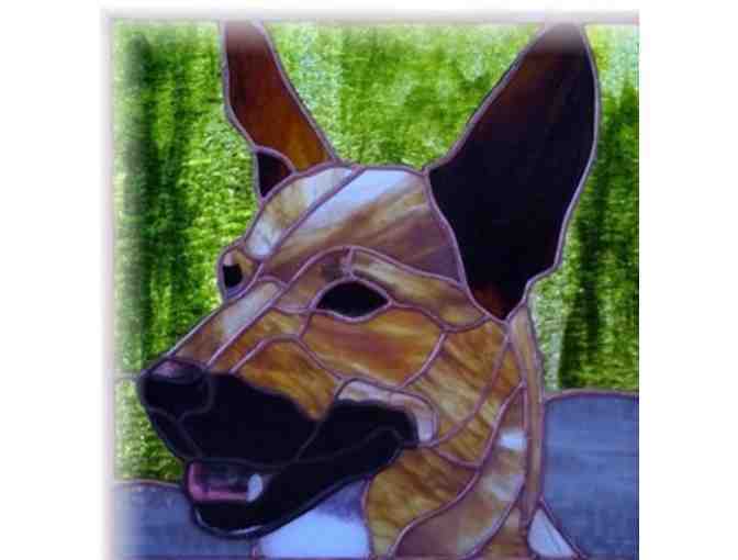 Custom Designed Stained Glass Pet Portrait