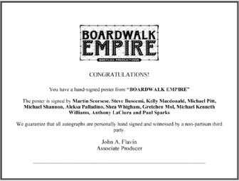 HBO's 'Boardwalk Empire' Poster (Autographed)