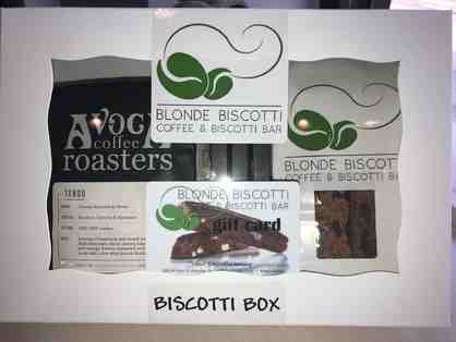 Coffee and Biscotti Box from Blonde Biscotti Coffee & Biscotti Bar