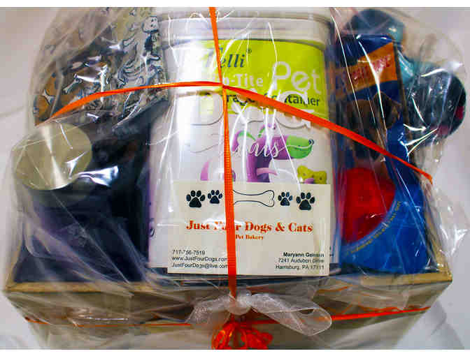 Just Four Dogs & Cats Doggie Treat Basket