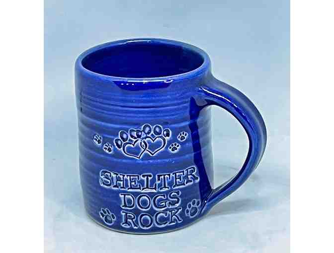 Dog Treat Jar and 2 Coffee Mugs Made by John Burke Infinity Pottery