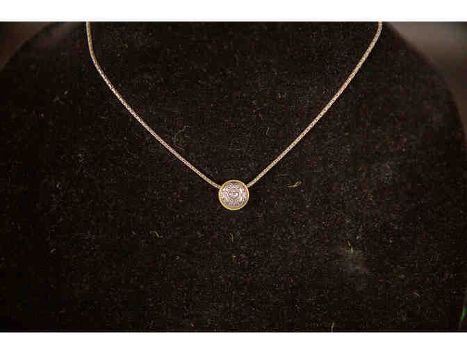 Brighton Necklace: Celestial (silver/gold plated pendant with blue crystal on 16' chain)