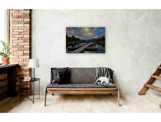 Epic Hume Lake Dock Canvas by Paco Minassian
