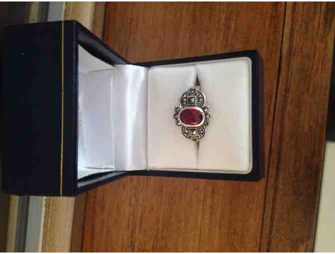 Sterling Sliver Marcite Ring