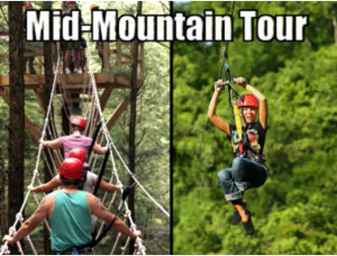 2 Gift Cards to Zipline Adventure Mid-Mountain Tour!