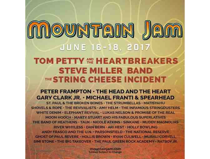 2017 MOUNTAIN JAM!!! Pair of 3 day General Admission Passes - Photo 1