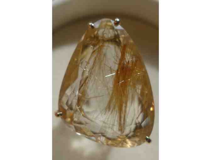 Rutilated Quartz Ring by Victoria Waller Jewelry